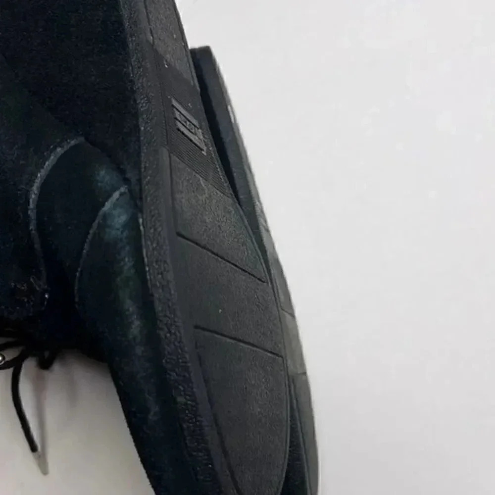 Tom black suede leather wedges size 9 - Picture 4 of 6